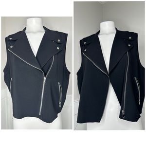 CLUB MANACO BLACK MOTOR VEST LARGE